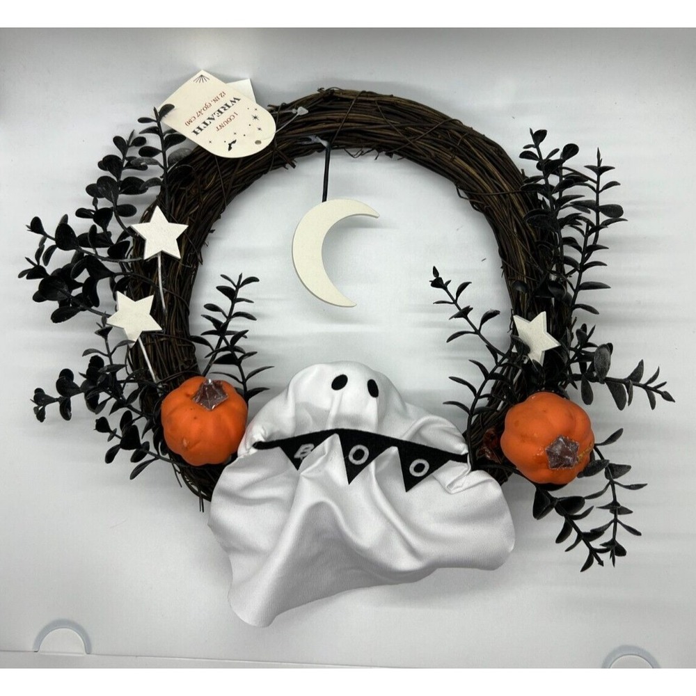 Target Bullseye Halloween 2024 ~ Ghost Wreath Window Door Hanging Decor 9"